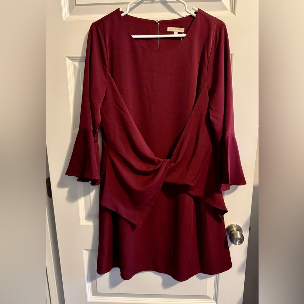 Skies Are Blue Maroon Dress